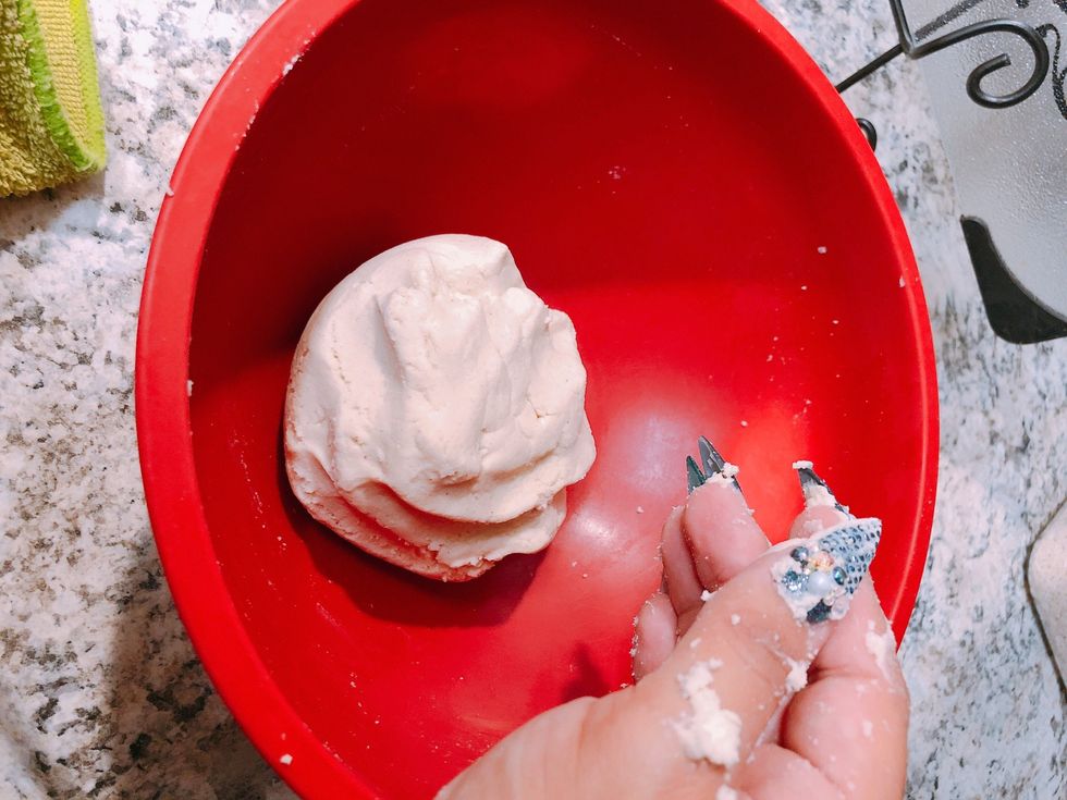 Should look like this  Kind of a play dough texture