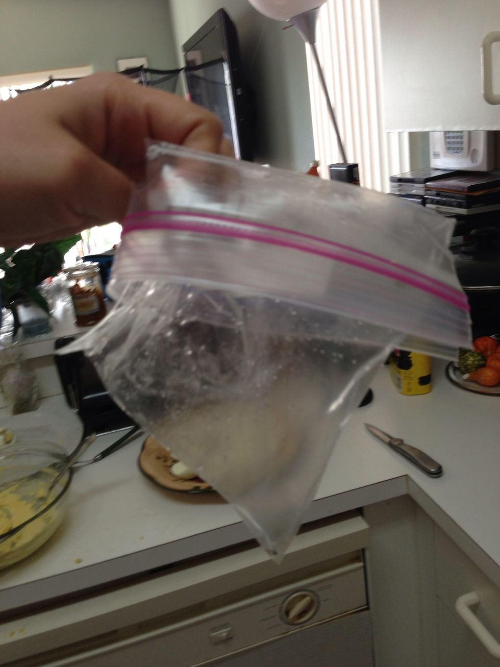 Should look like this. This will serve as your piping bag.