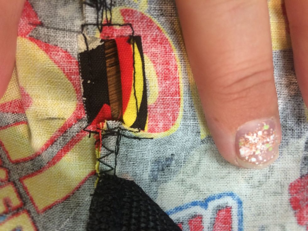 Should look like this when finished. Repeat on other side.