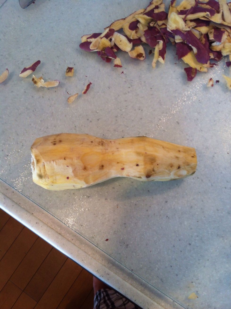 Should look like this when it is completely peeled.