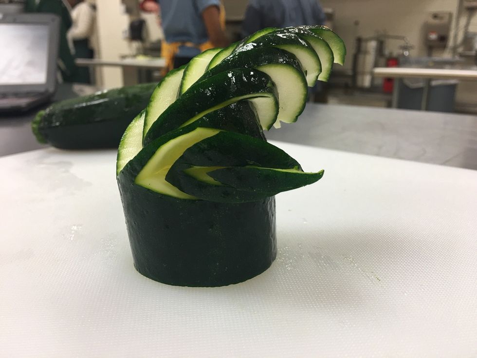 Should look something like this once you place it back in and slide it backwards to look like a wing.