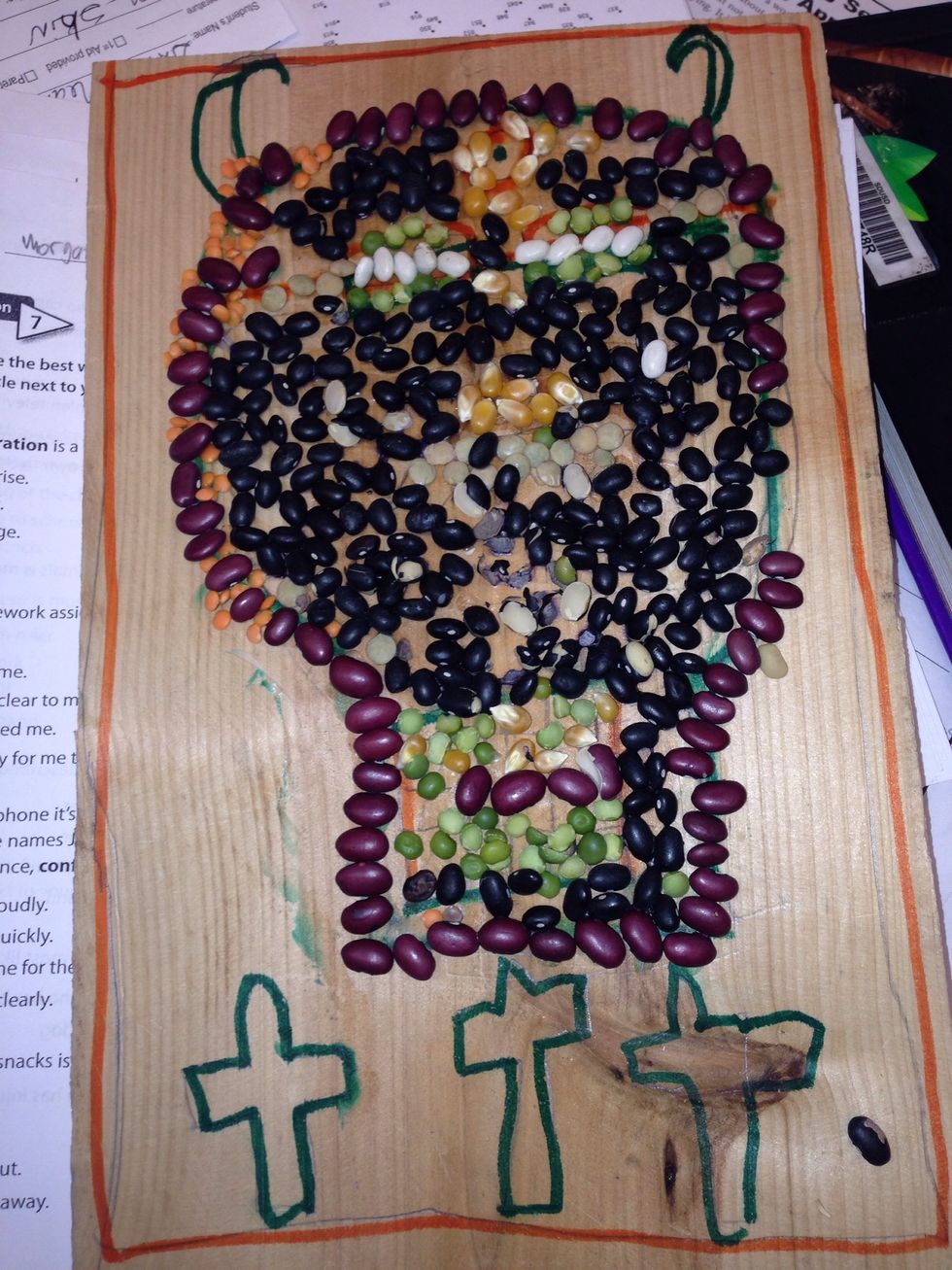 Show an example of a student who did not follow instructions. Students need to pay attention to the colors they choose so that you can actually tell what the object is at the end.