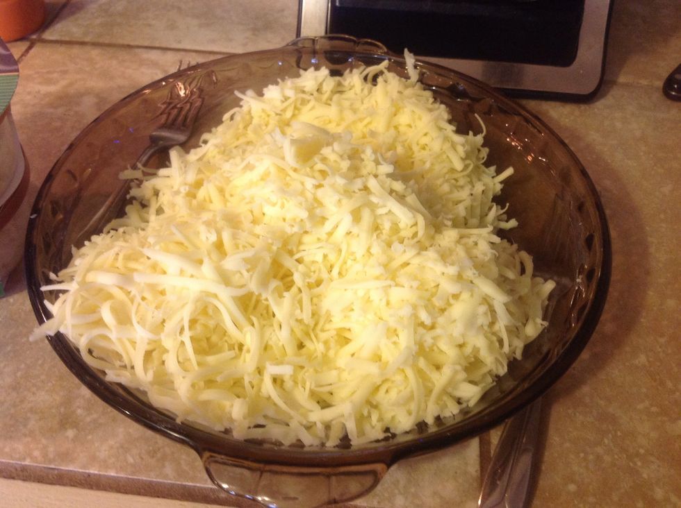Shred Monterey Jack cheese.