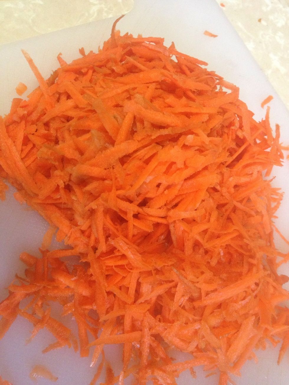 Shred the carrots