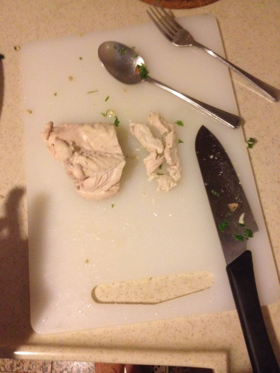 Shred the chicken
