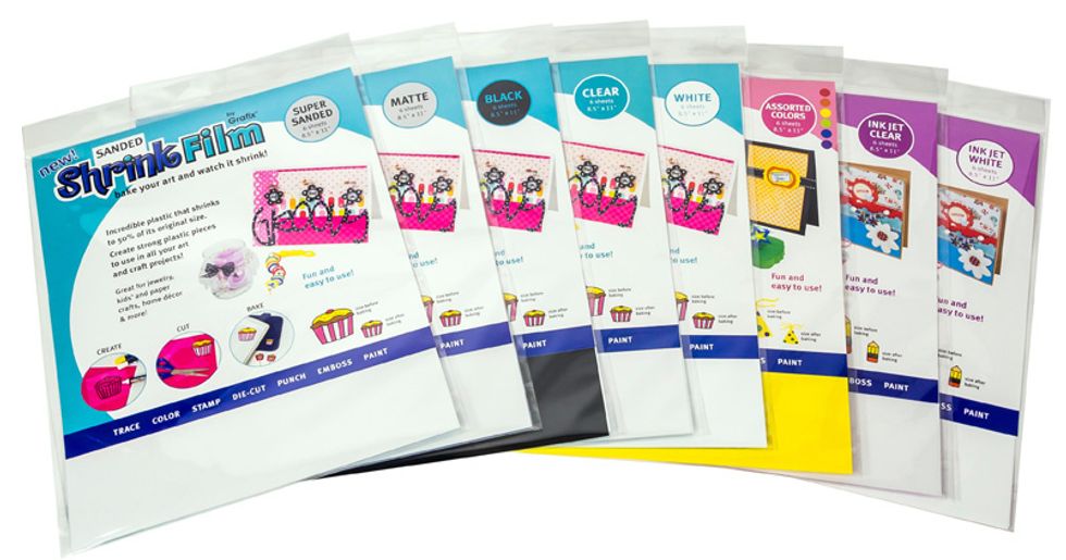 Shrink Film from Grafix comes in a wide range of colors and styles. for this project, we'll be using Clear Shrink Film