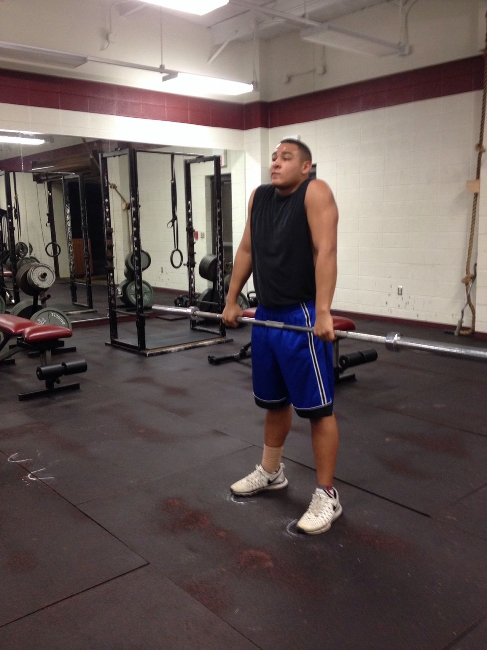Shrug your shoulders.