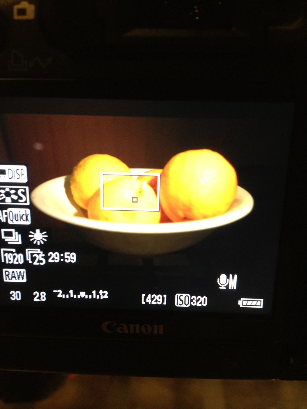 Shutter speed is more forgiving, set this to suit your exposure. (here mine is 30.) Some lights will cause your image to 'flicker' at the wrong shutter speed, so play around until it looks right.