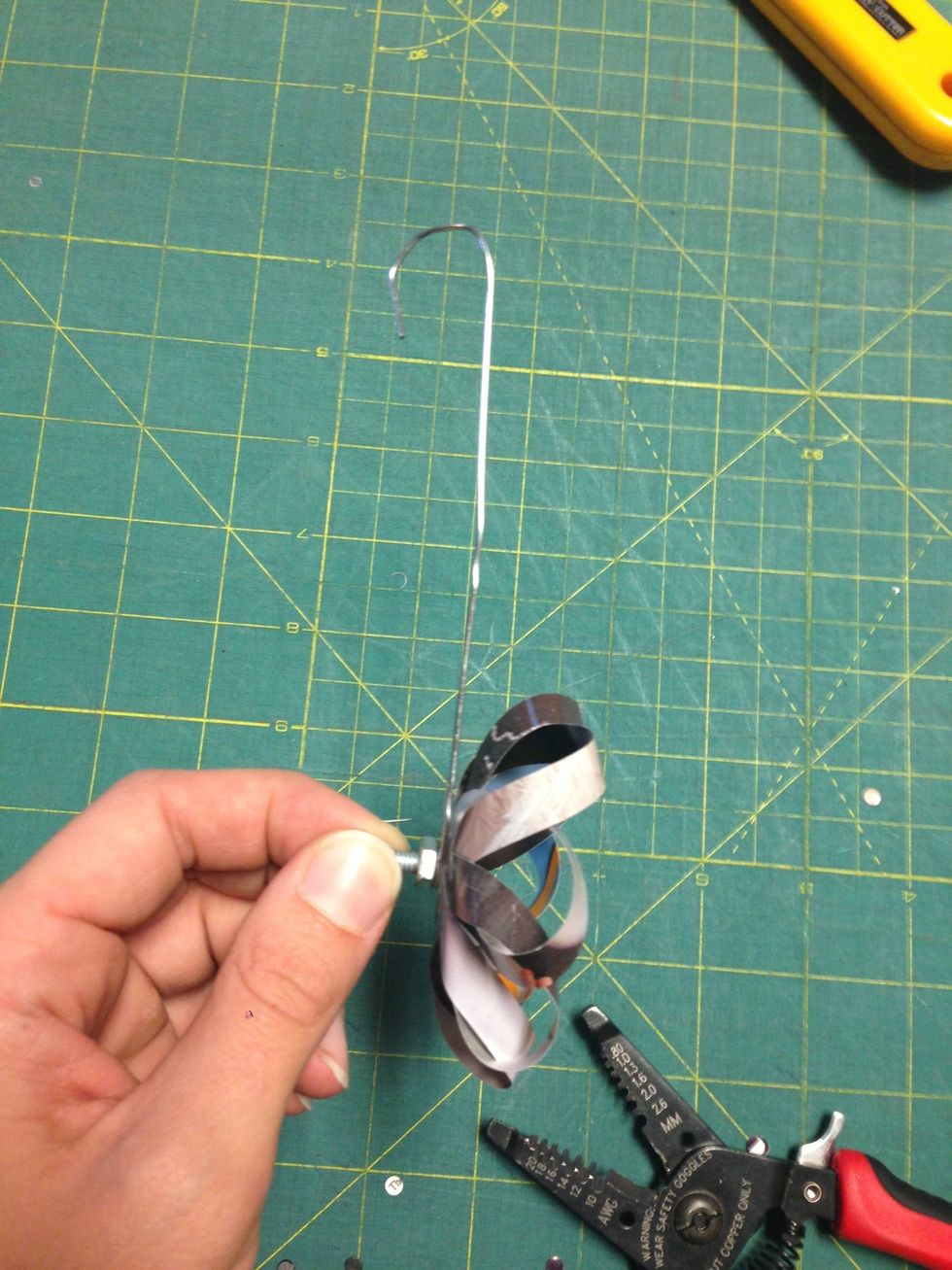 Side view after paper clip is installed.