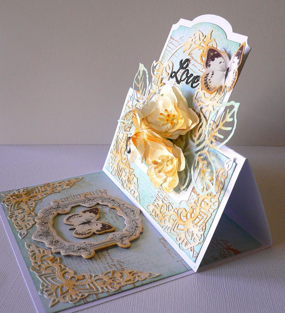 Side view of card.