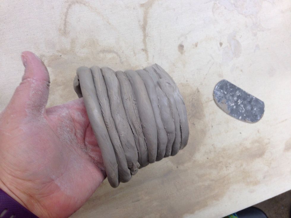 Side view of the outside of the coil pot.