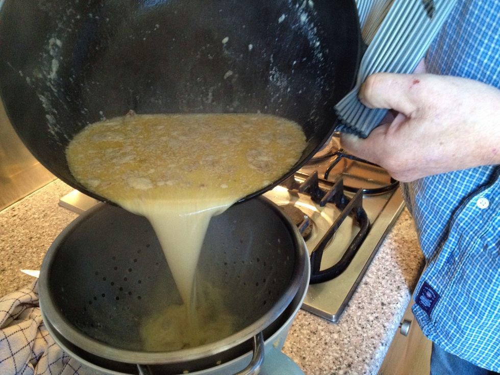 Sieve the gravy