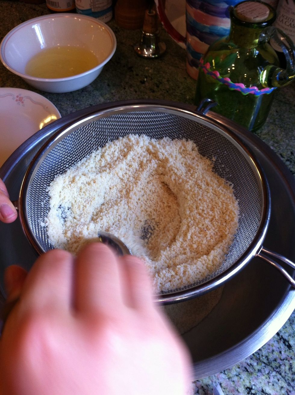 Sift 150g almond flour