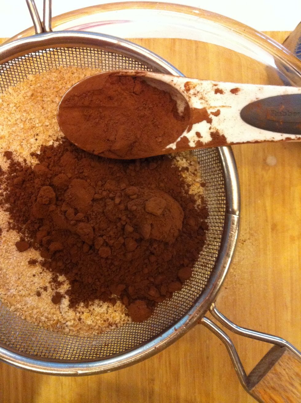 Sift all the dry ingredients