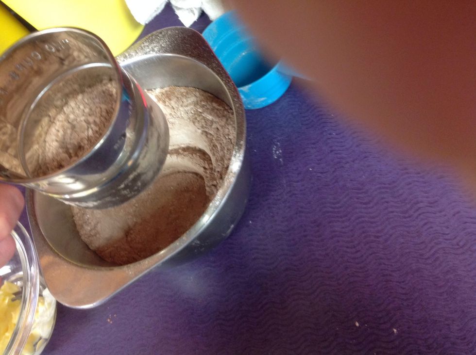 Sift dry ingredients together