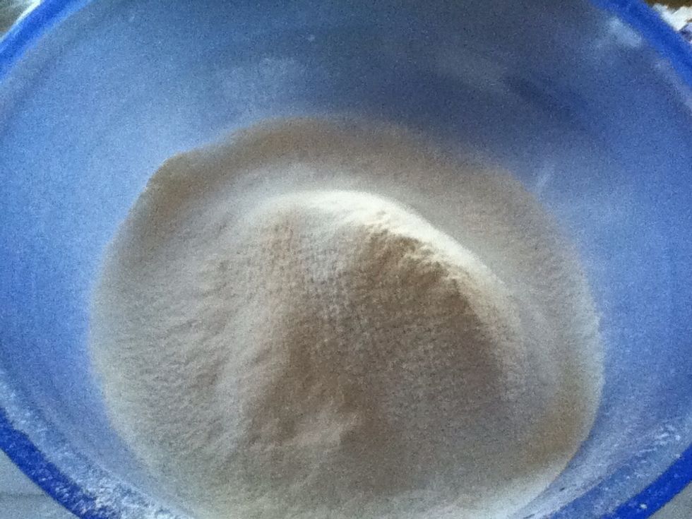 Sift flour and baking powder into a large bowl.