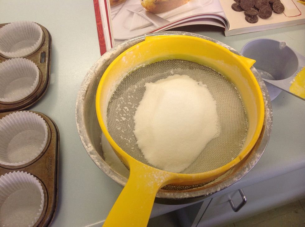 Sift flour into a bowl.