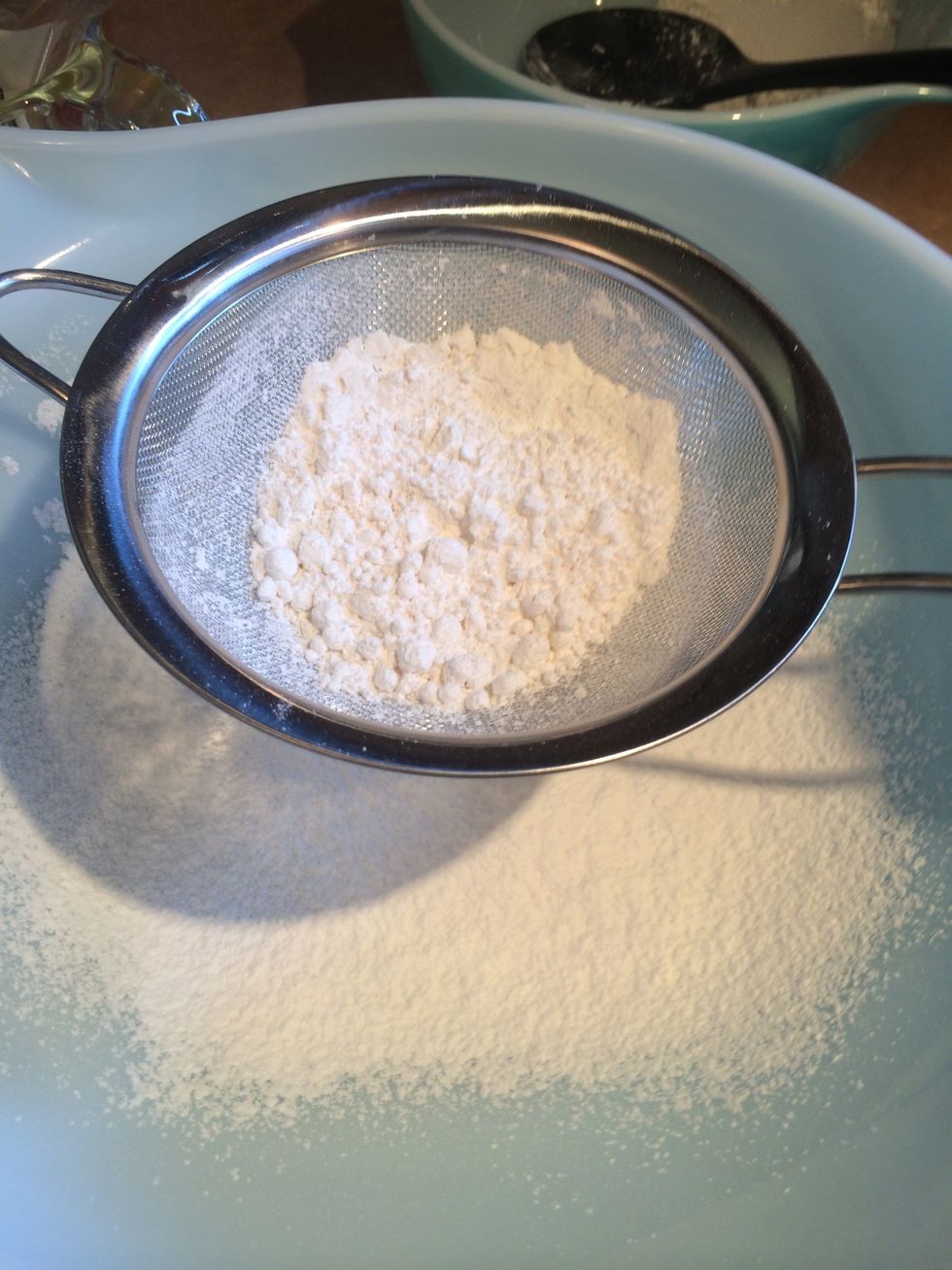 Sift flour.