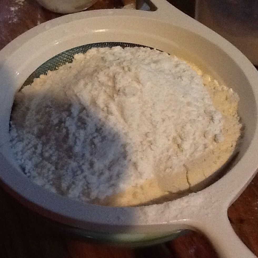 Sift flour