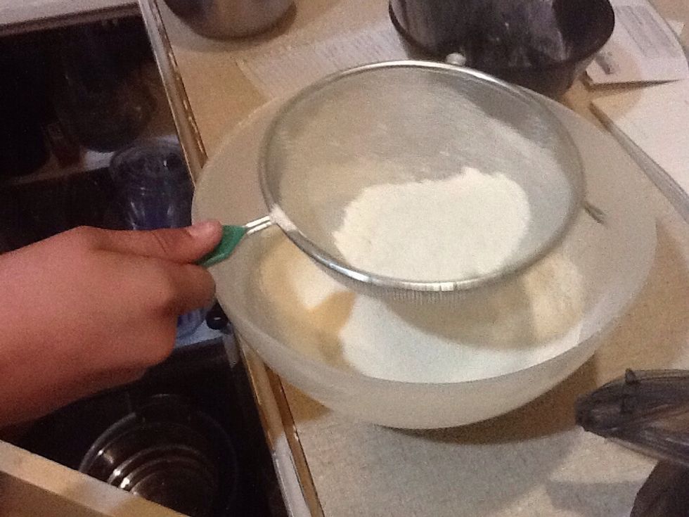 Sift in a bit more white flour