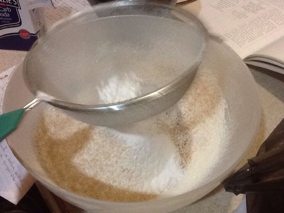 Sift in bicarbonate soda