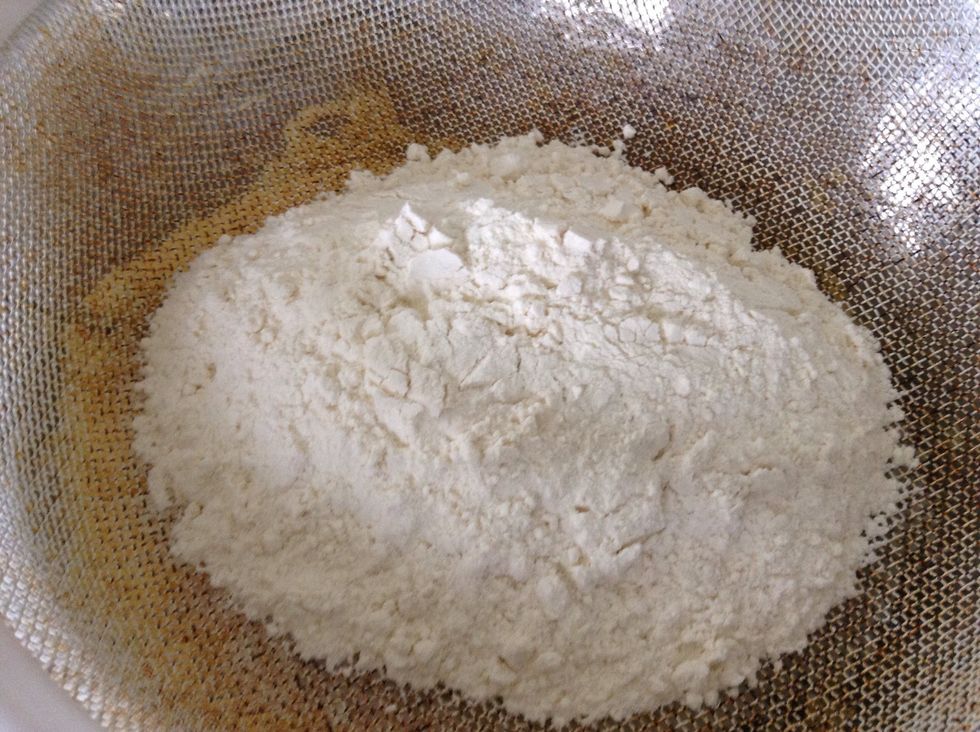 Sift in flour
