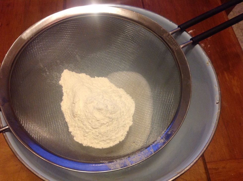 Sift the flour and salt into a bowl and stir in the sugar.