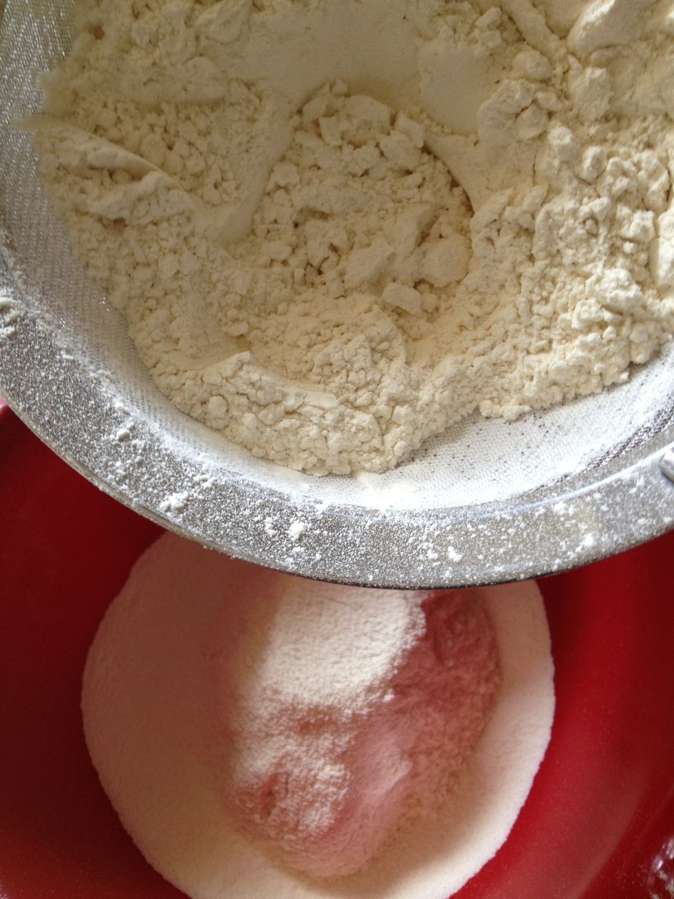 Sift the flour even if takes time. Note the difference in consistency. You're adding air!