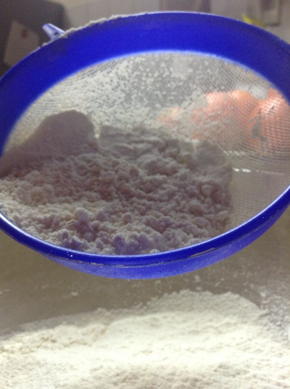 Sift the flour in a bowl