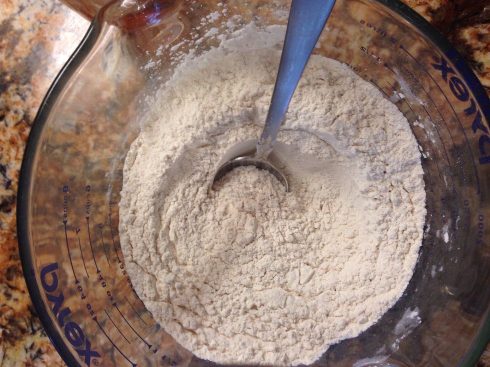 Sift together flour baking powder and salt.