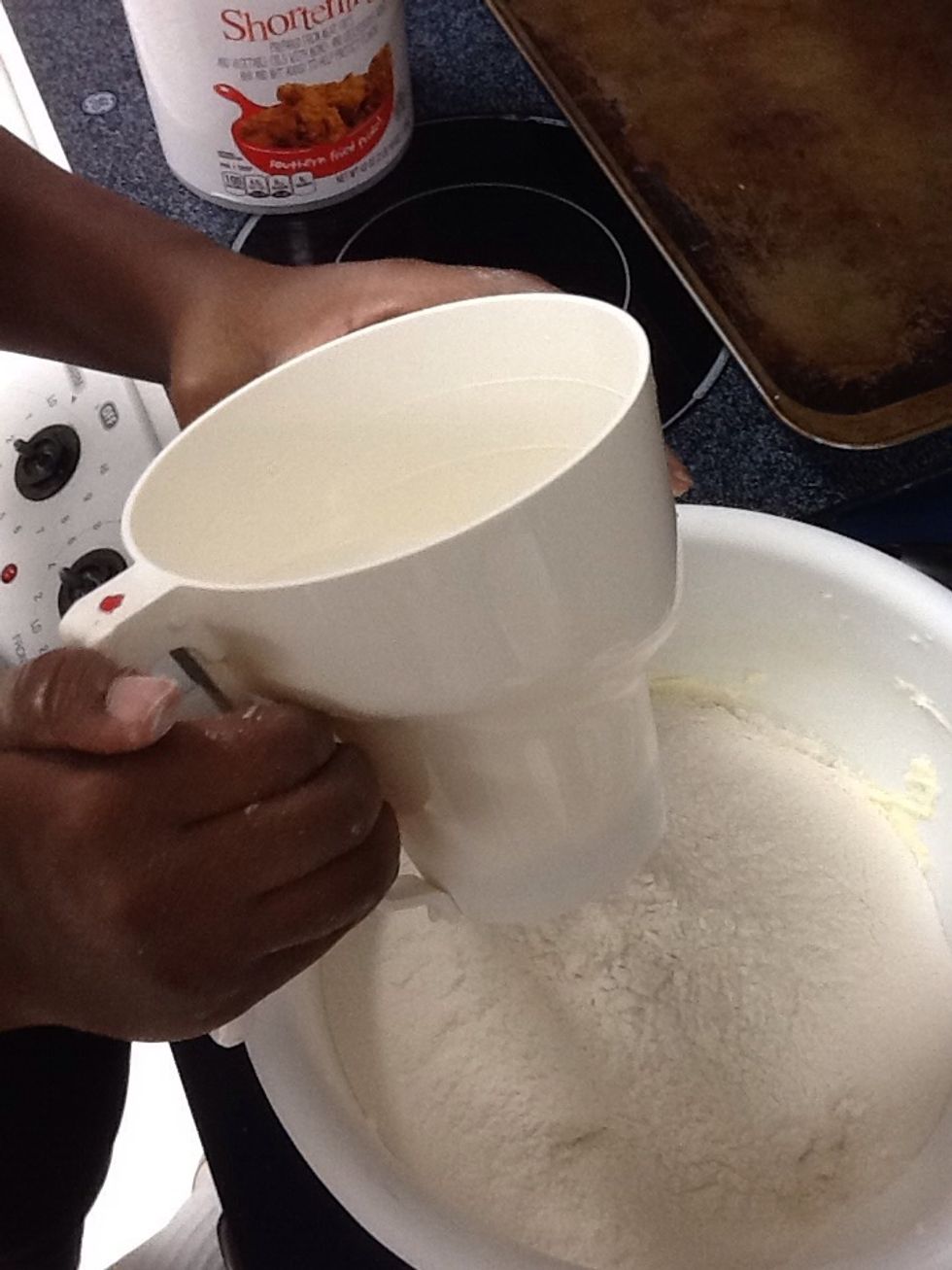 Sift together flour