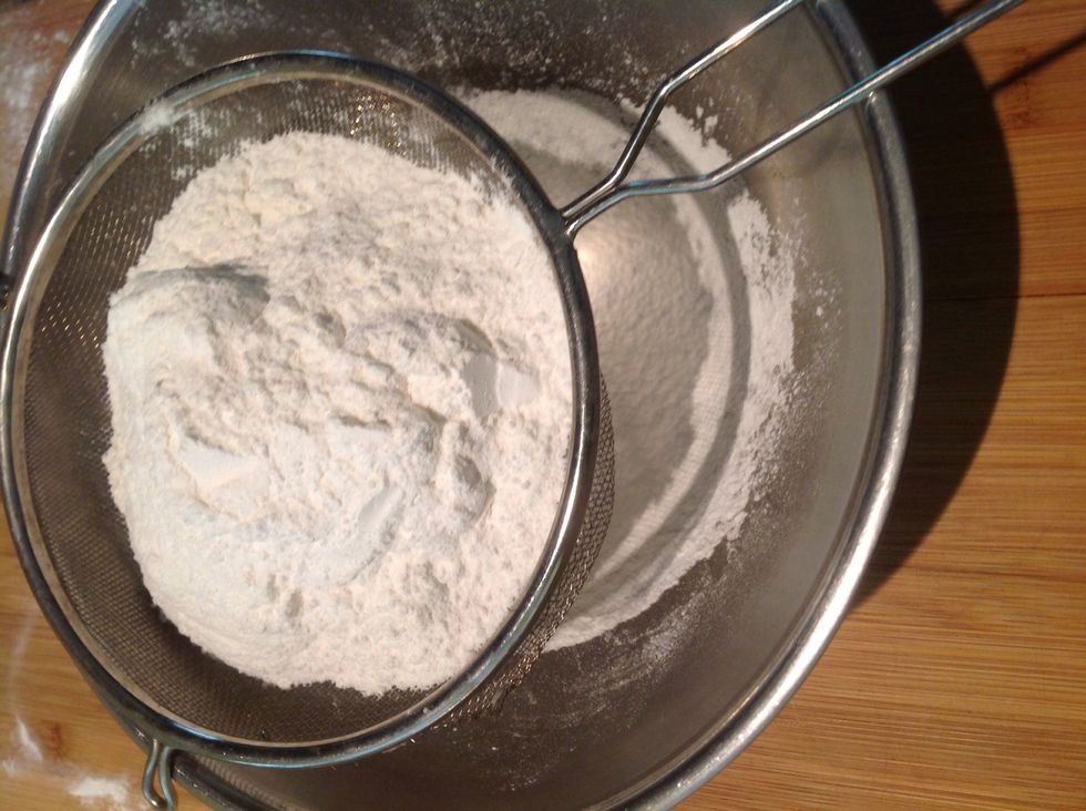 Sift together the flour and the salt. Add the yeast