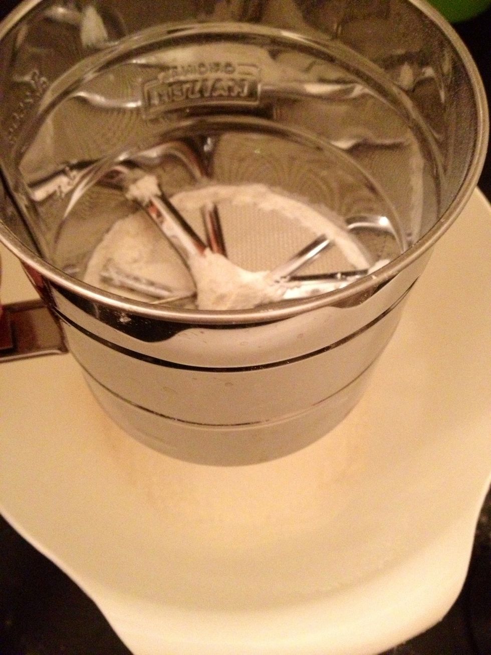 Sift together the flour, baking soda, and salt. Set aside.