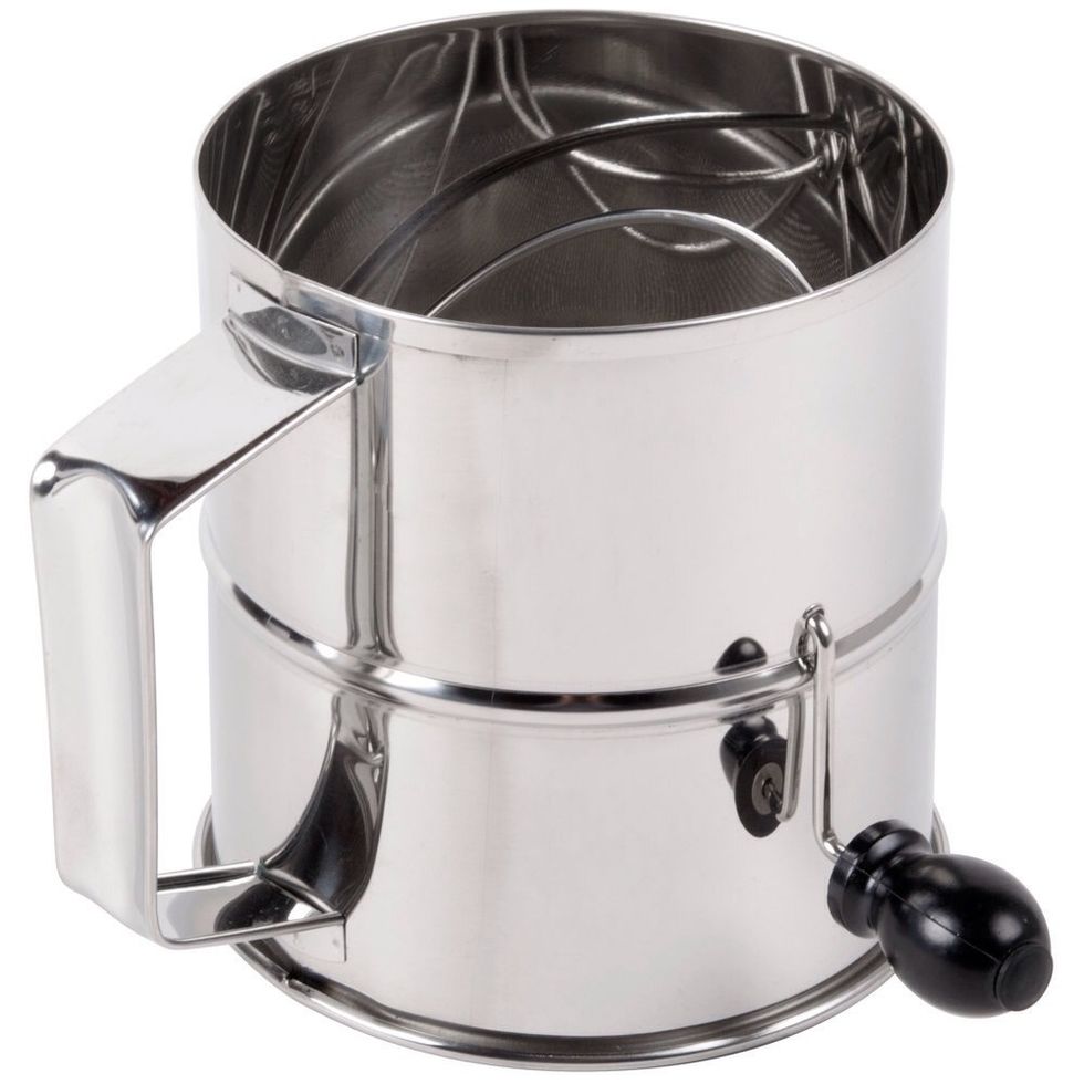Sifter  Used to sift flour  I can sift flour using a sifter