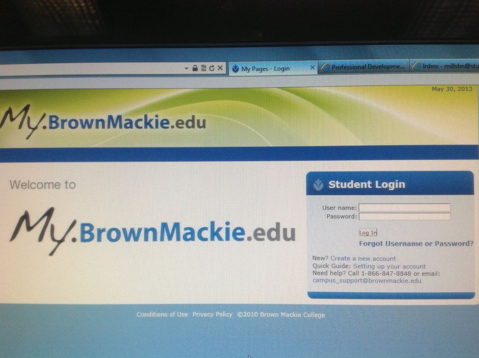 Sign in to your student portal.
