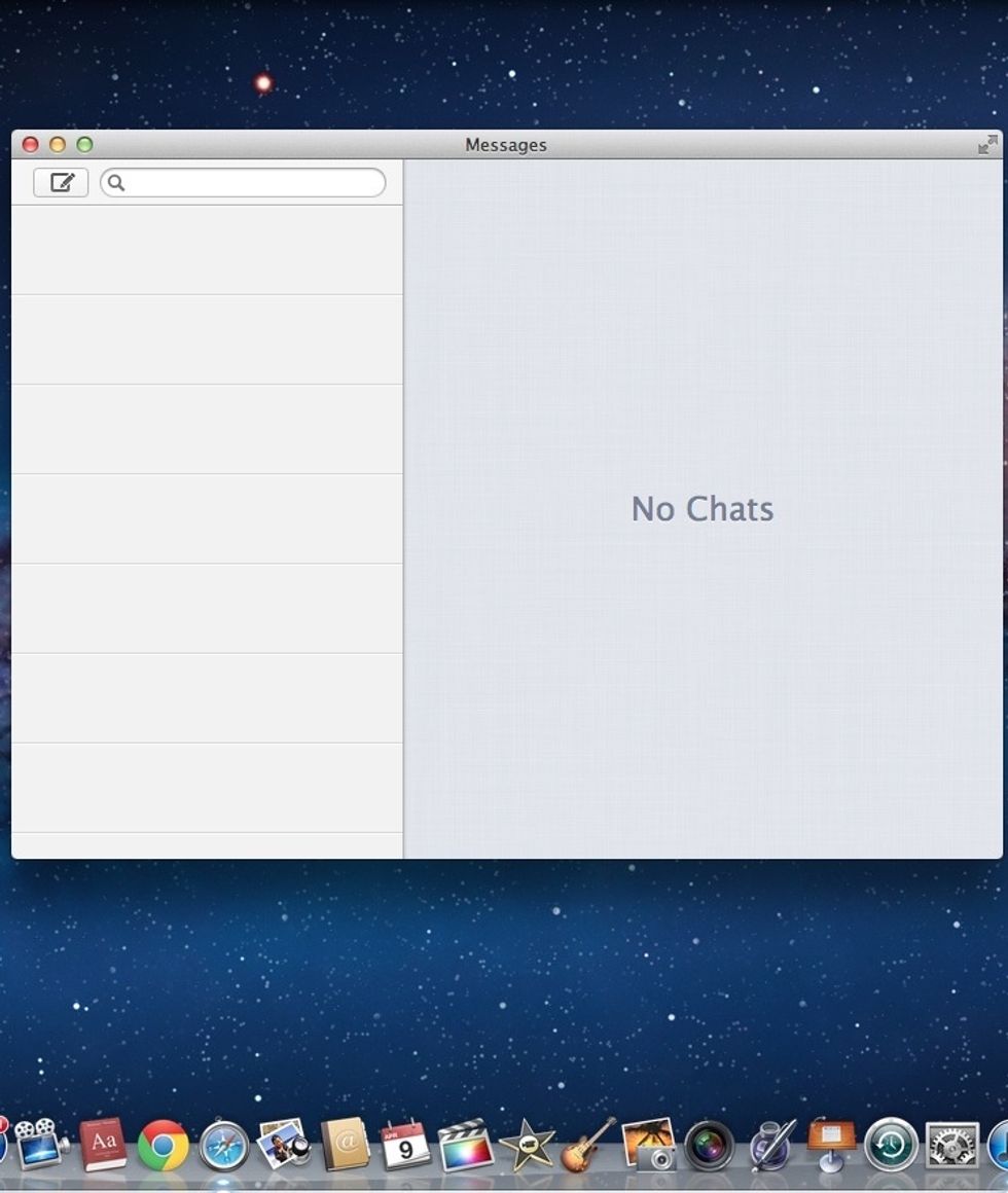 Sign in with your Apple ID. And your conversations on your iPhone will be pushed on here. You can continue your conversation on your Mac now!