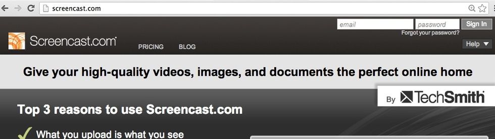 Sign in with your screencast.com email and password to view all your Camtasia Relay recordings.