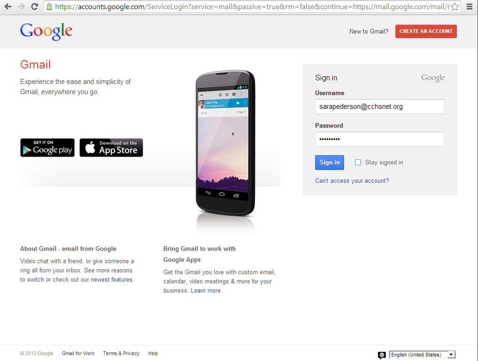 Sign into your gmail.