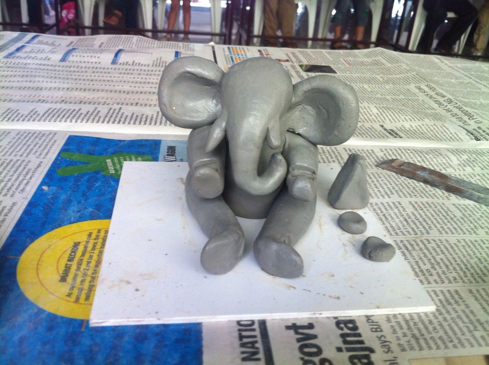 Similarly create other shapes for trunk, hand, modak