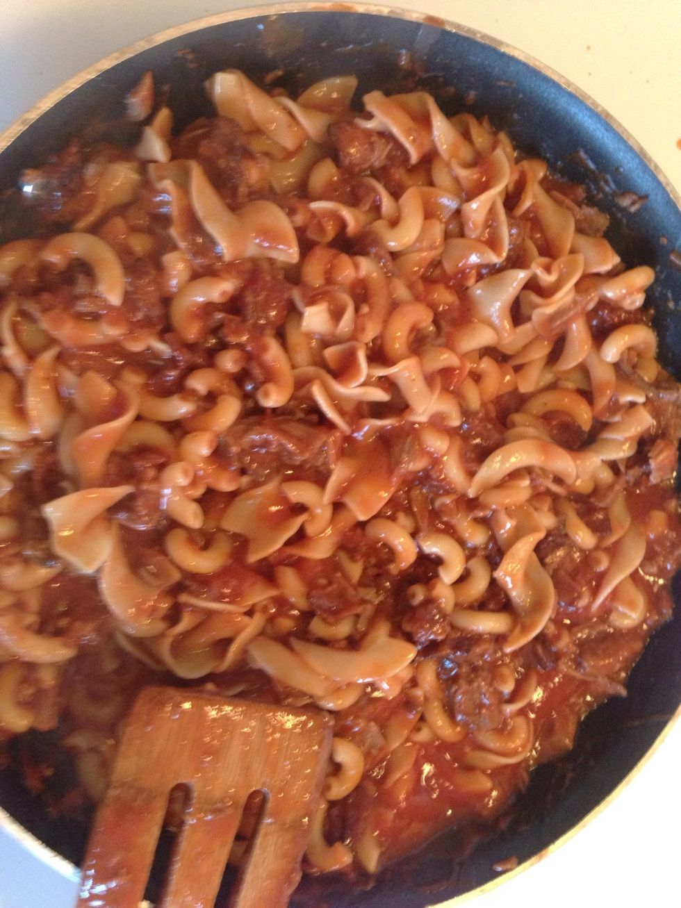 Simmer and enjoy!! I also like to add cheddar cheese