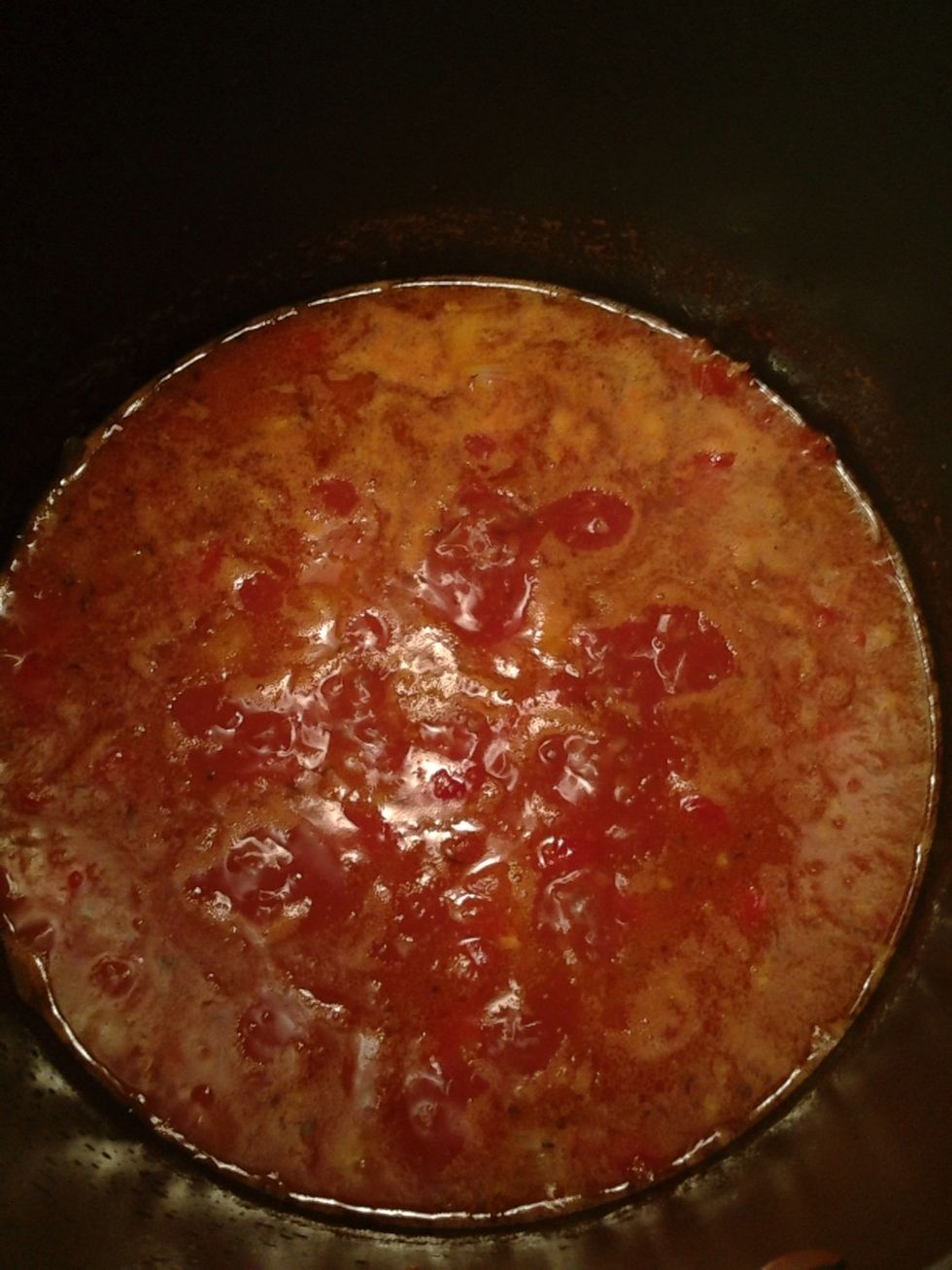 Simmer covered for 30 minutes, checking it a few times through. Remove the lid for a few minutes if you need to thicken it up a little.