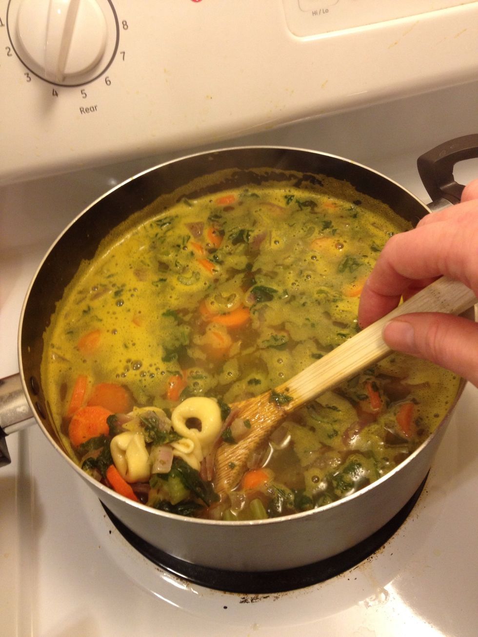 Simmer for five mins