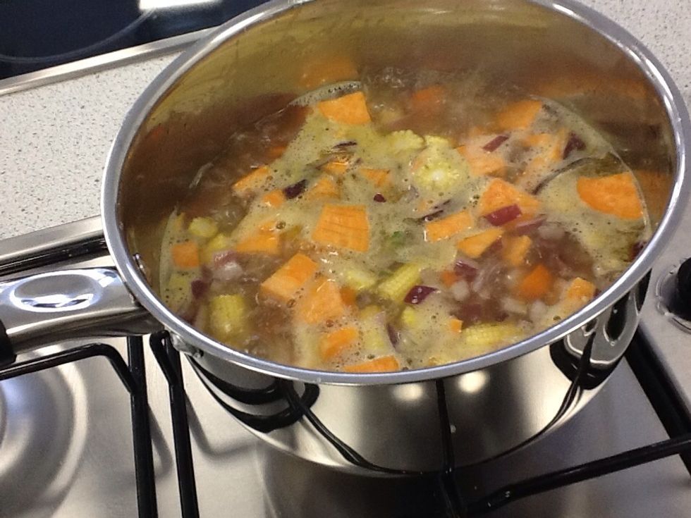 Simmer gently for 15 minutes