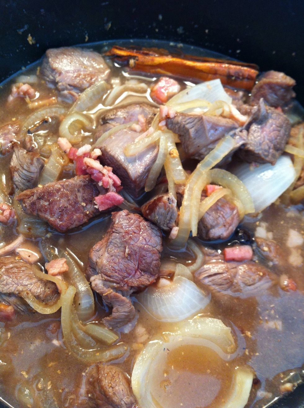 Simmer in stock for an hour