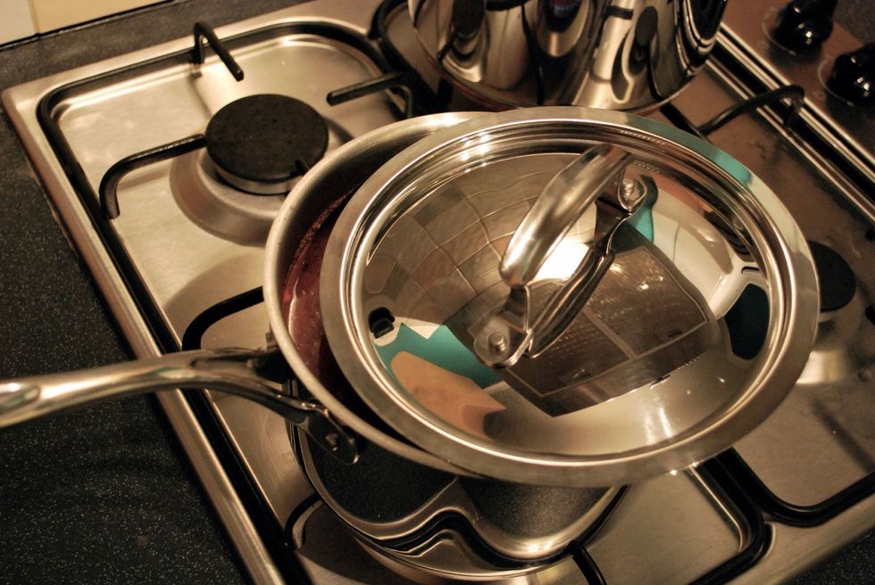 Simmer partly covered for 20 minutes. Cook your spaghetti according to packet instructions. Open a bottle of wine and set the table :)