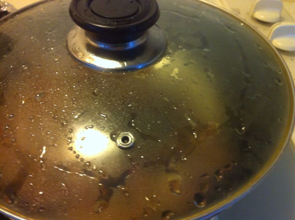 Simmer them again and cover them for 5 minutes with a low heat.