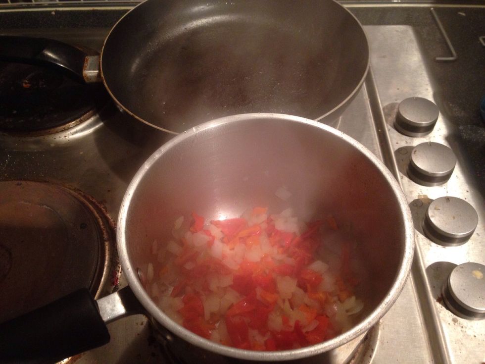 Simmer until they all get soft.This is where u may need masks as the steam is very very chilli potent. We discovered this after the people in the front room had sore eyes. Please keep any doors closed