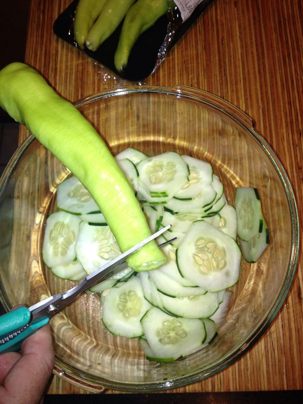 Simply chop into slices with some scissors