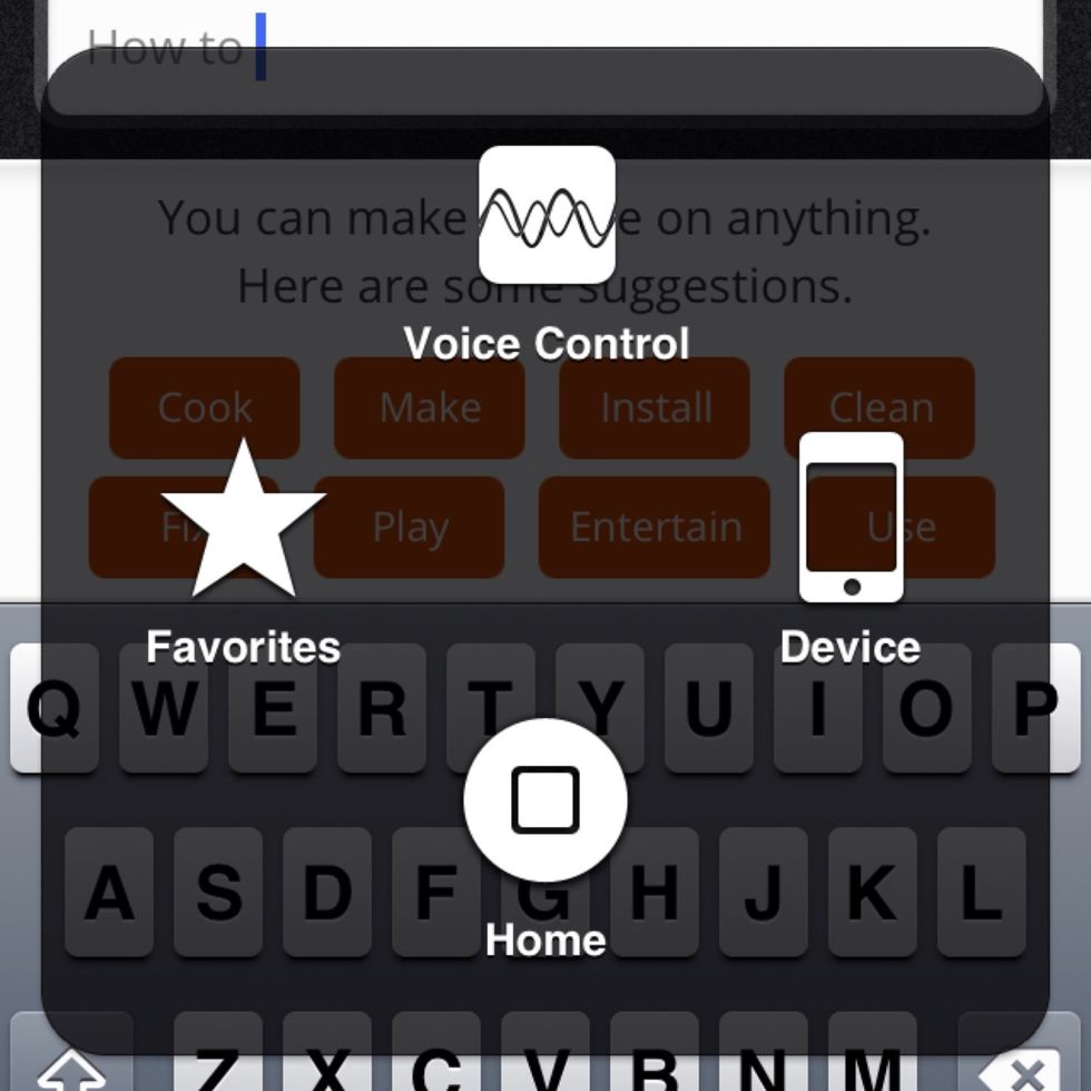 Simply double-tap the home button on AssistiveTouch quickly...