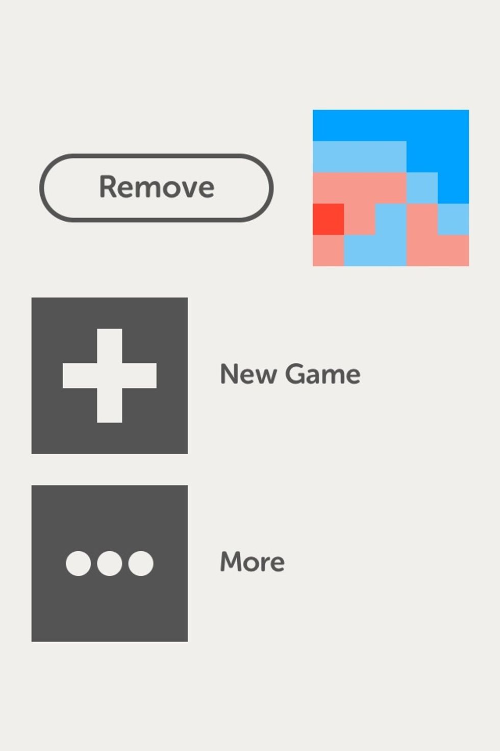 Simply exit the game and swipe it to remove it. Free users can play up to two at a time, paid users ($0.99) can play (?) more. It says "many".
